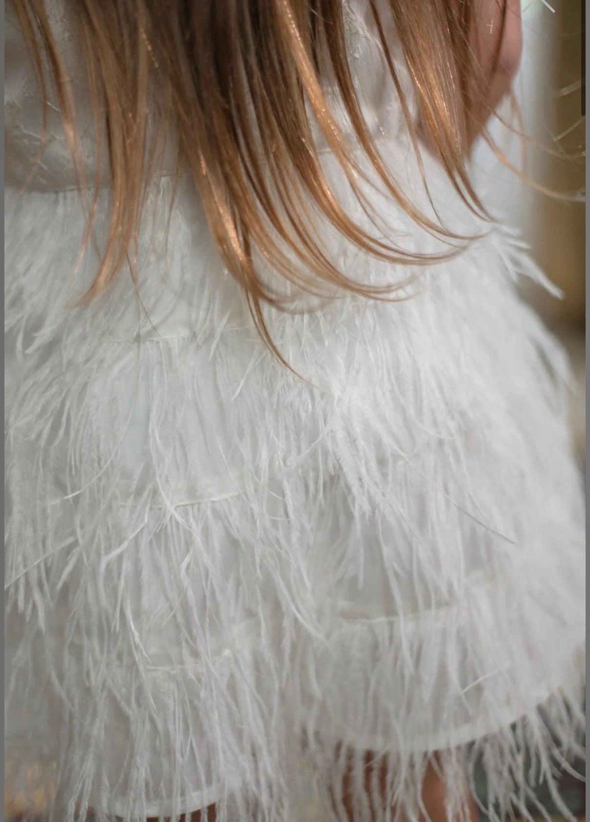 White Feathered Mini