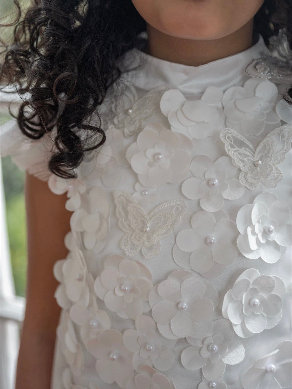 White Butterfly Mini Dress