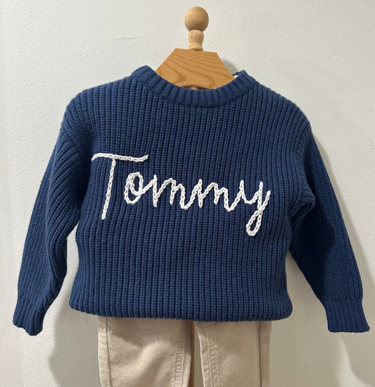 Tiny Thread Designs- Custom Name Sweater