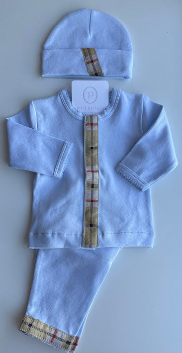 Blue Burberry 3 Piece Set