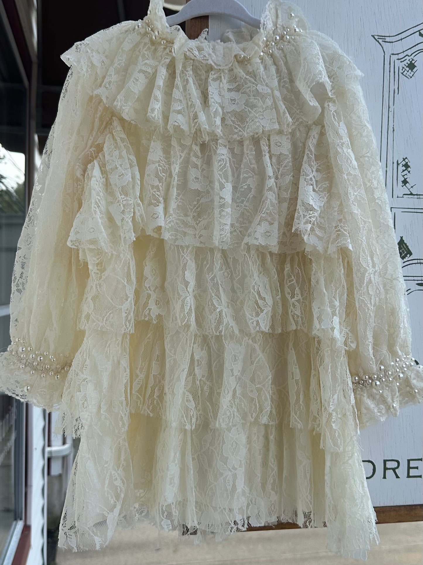 Petunia's Ivory Lace Dress
