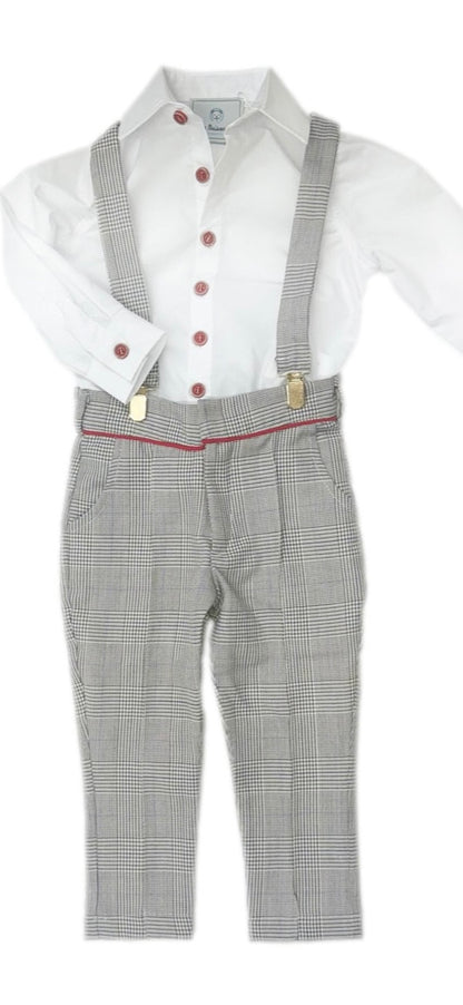 Boys Tartan Plaid Pant and Shirt