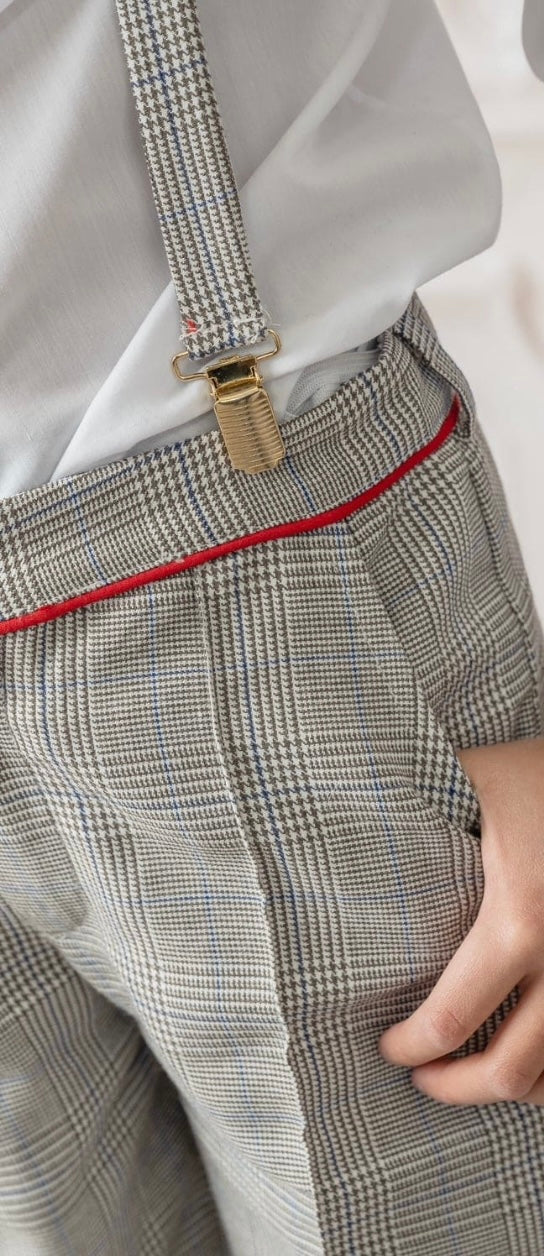 Boys Tartan Plaid Pant and Shirt