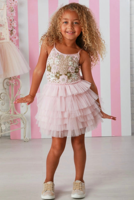 Girls Bijou Layered Tulle Dress
