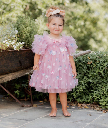Girls Floral Tulle Dress