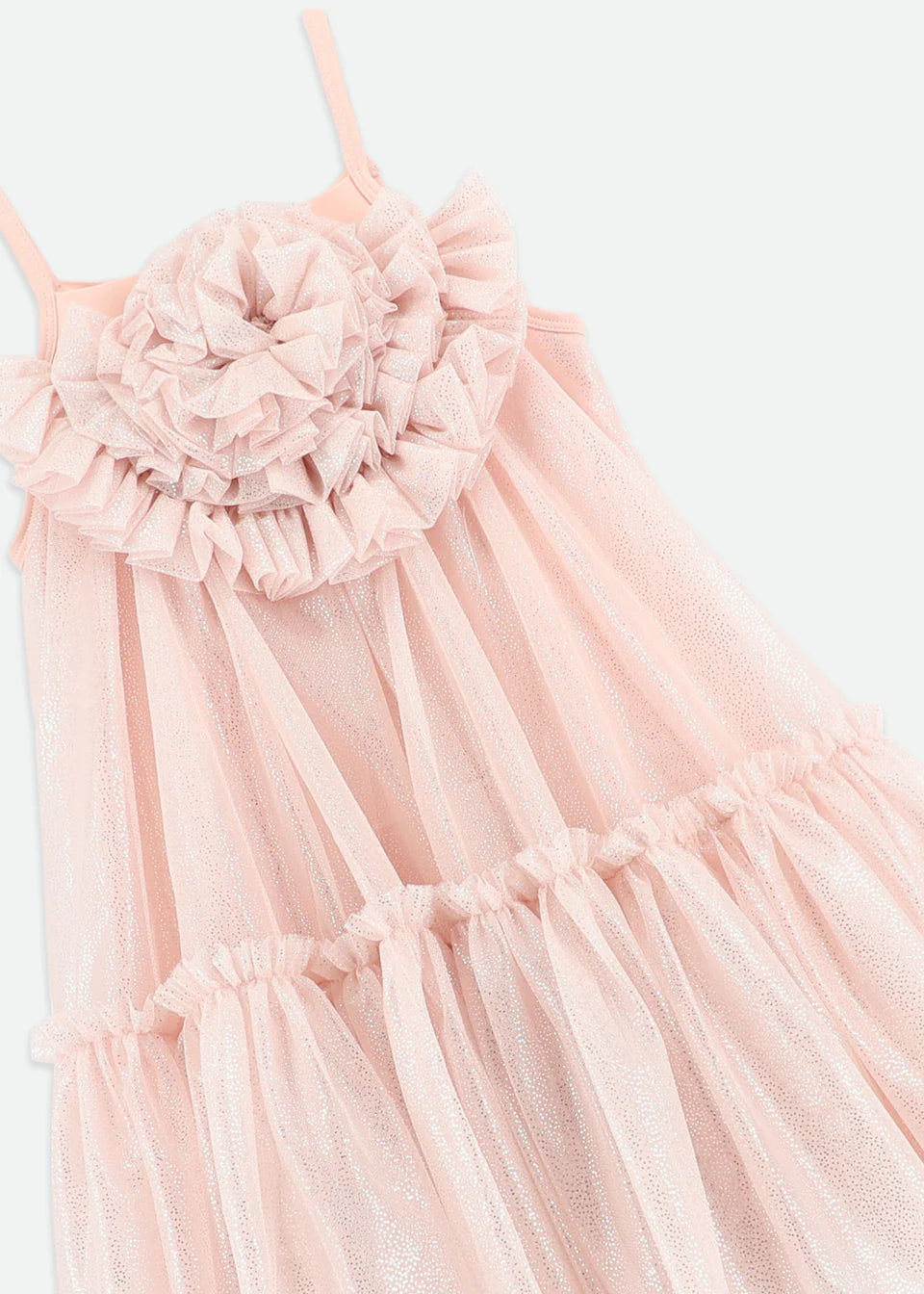 Sparkle Sweet Blush Tulle Strap Dress