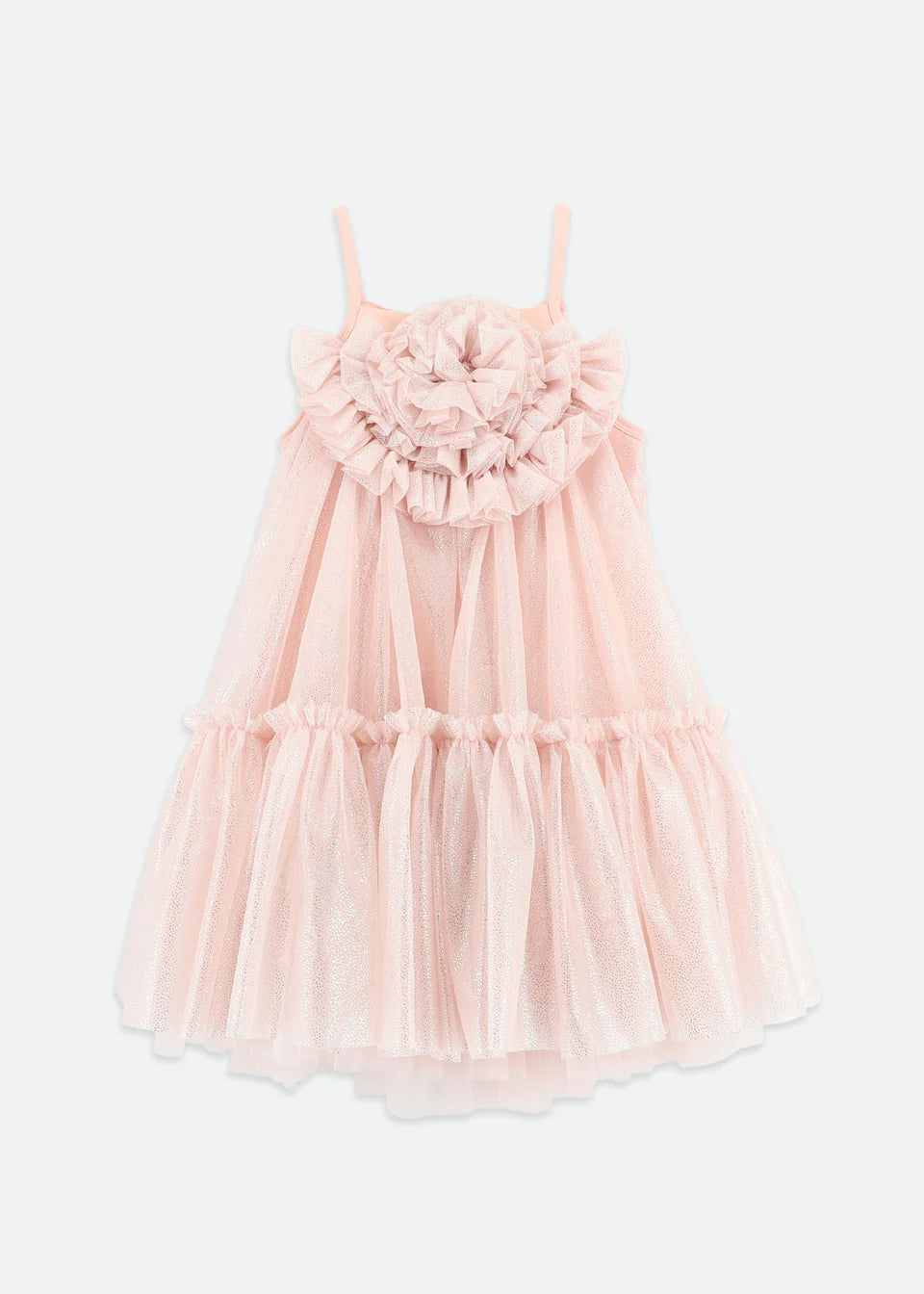 Sparkle Sweet Blush Tulle Strap Dress
