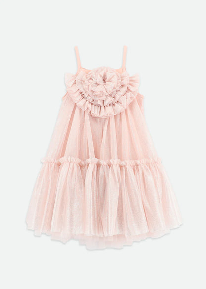 Sparkle Sweet Blush Tulle Strap Dress