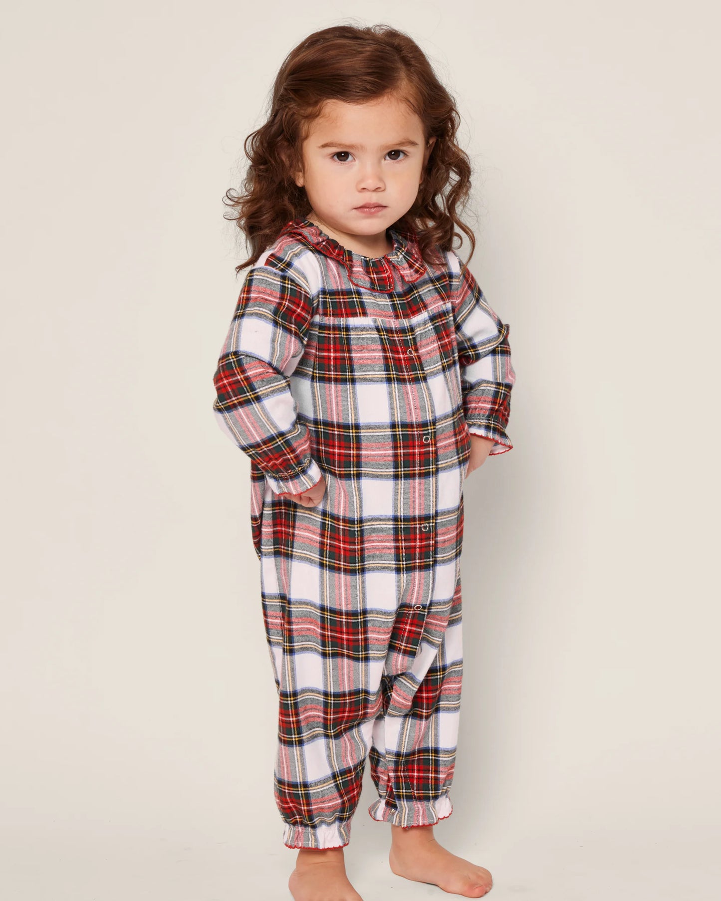 Petite Plume- Balmoral Tartan Madeline Romper- Pajama