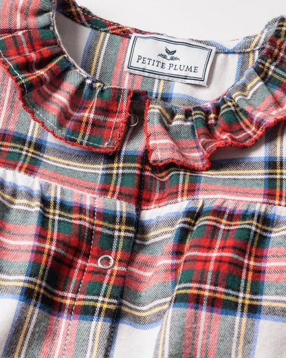 Petite Plume- Balmoral Tartan Madeline Romper- Pajama