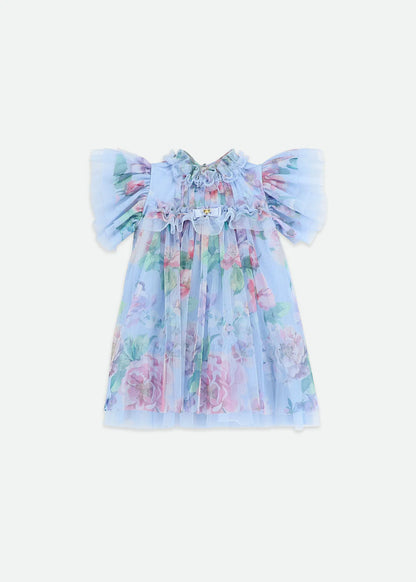 Tulle Baby Dress Blue Floral