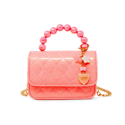 Quilted BFF Blossom Pearl Handle Handbag