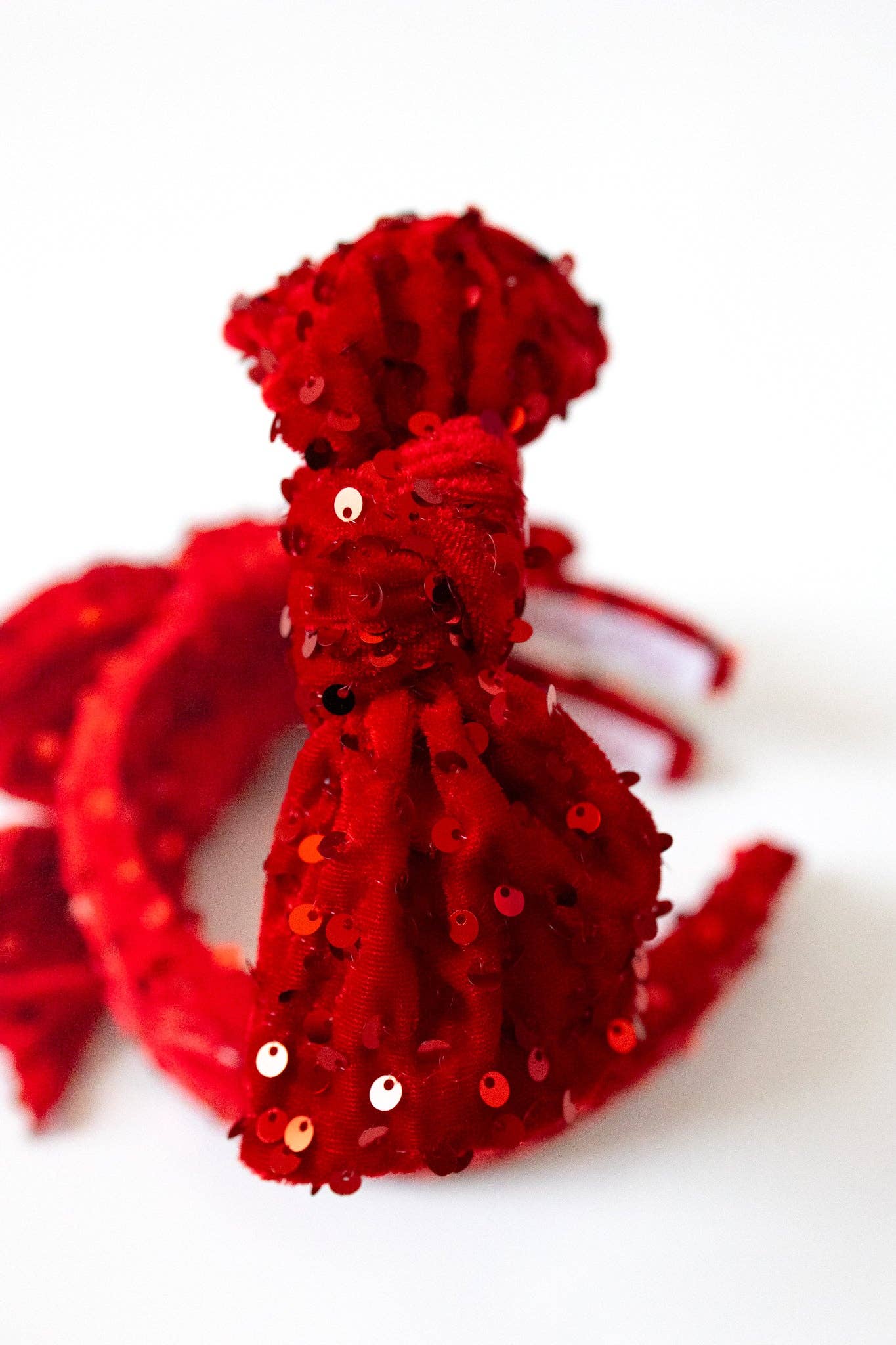 Sequin Headband - Red Haute