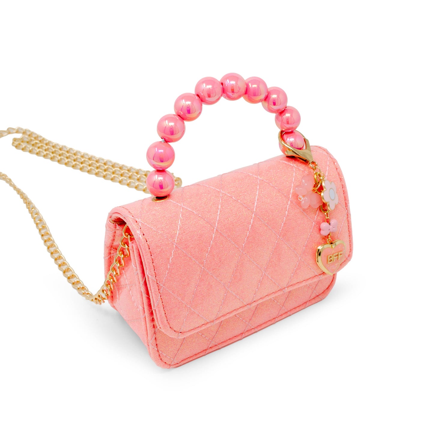 Quilted BFF Blossom Pearl Handle Handbag