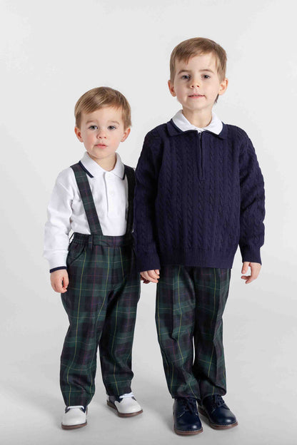 Plaid Pant With Removable Suspenders