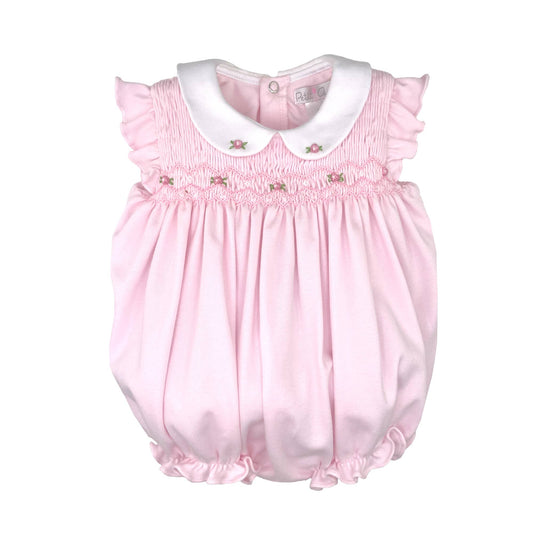 Girls Smocked Knit Bubble