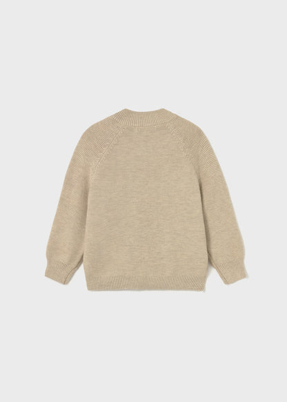 Mayoral Beige Boys Zipper Knit