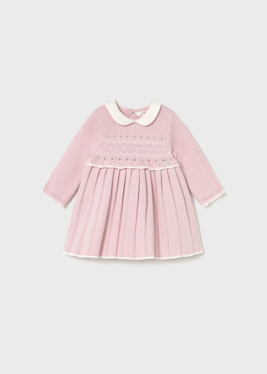 Mayoral Pink Baby Knit Dress