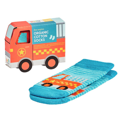 Organic Cotton Toddler Socks Trucks CDU of 12