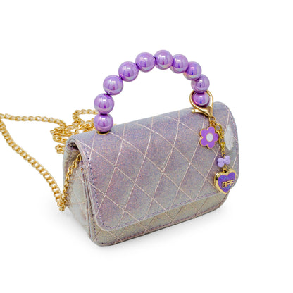 Quilted BFF Blossom Pearl Handle Handbag