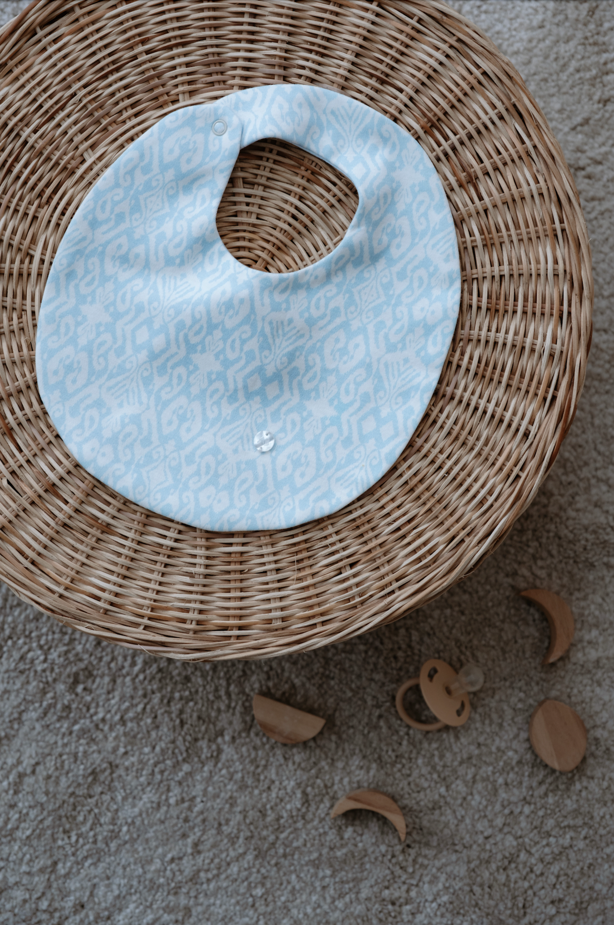 Newborn Gift Set – 5 Pc Cotton | Ikat-Blue (Gift Box)