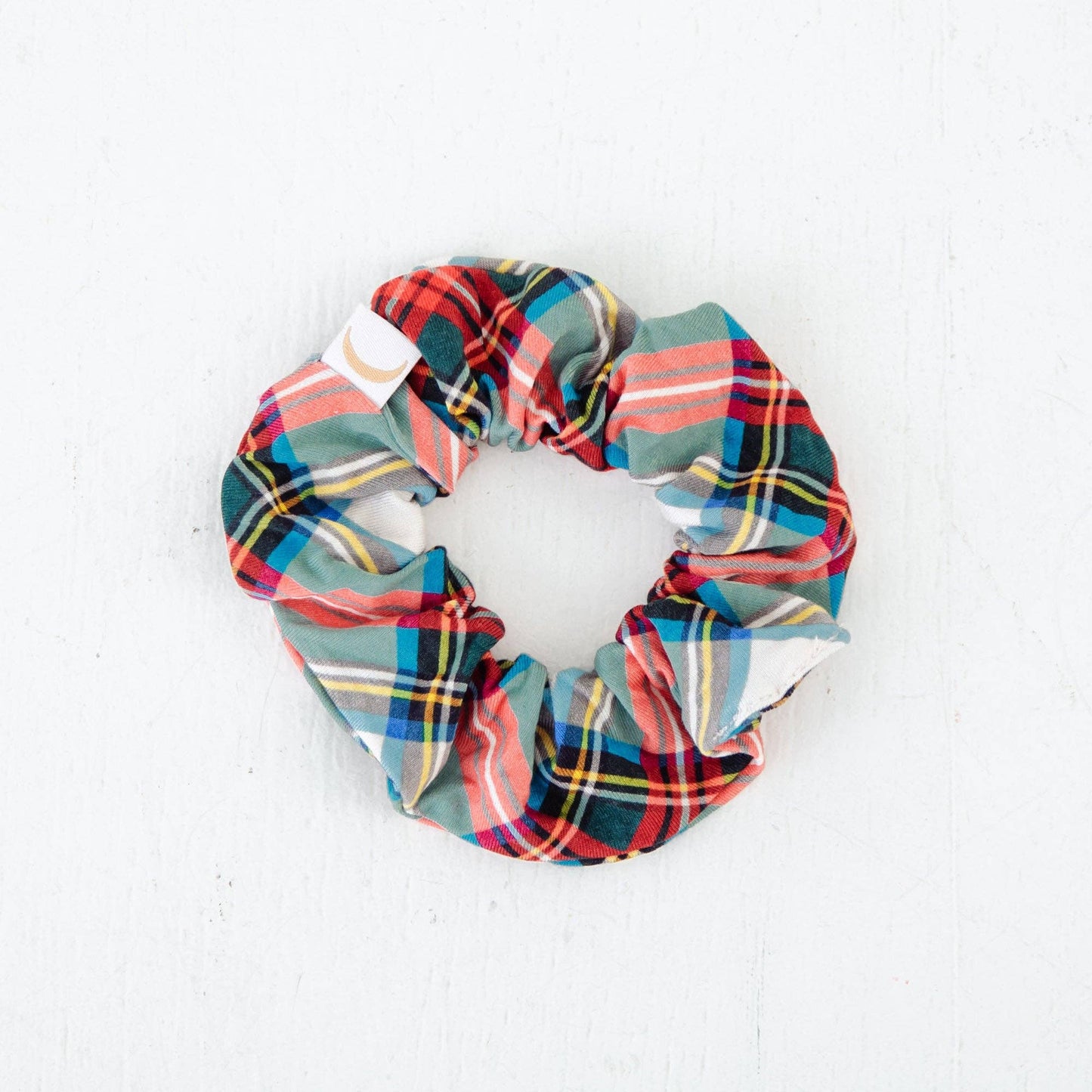 Prancer's Plaid Christmas Holiday Bamboo Scrunchie