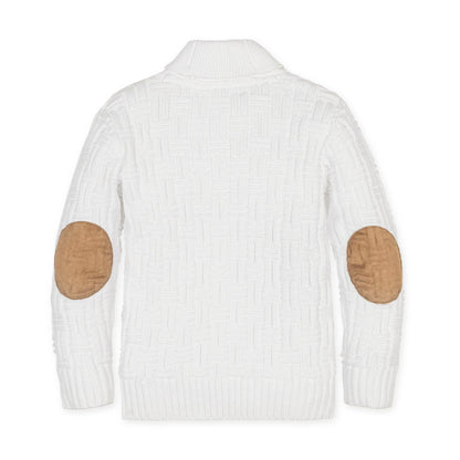 Organic Shawl Collar Cable Sweater