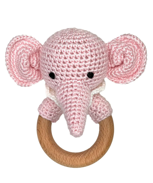 Zubels- Elephant Rattle - Pink