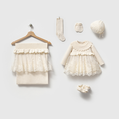 5-Piece Knit Baby Girl Layette Set