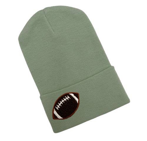 Chenille Football Newborn Boy Hat Hospital Hat- Many Colors
