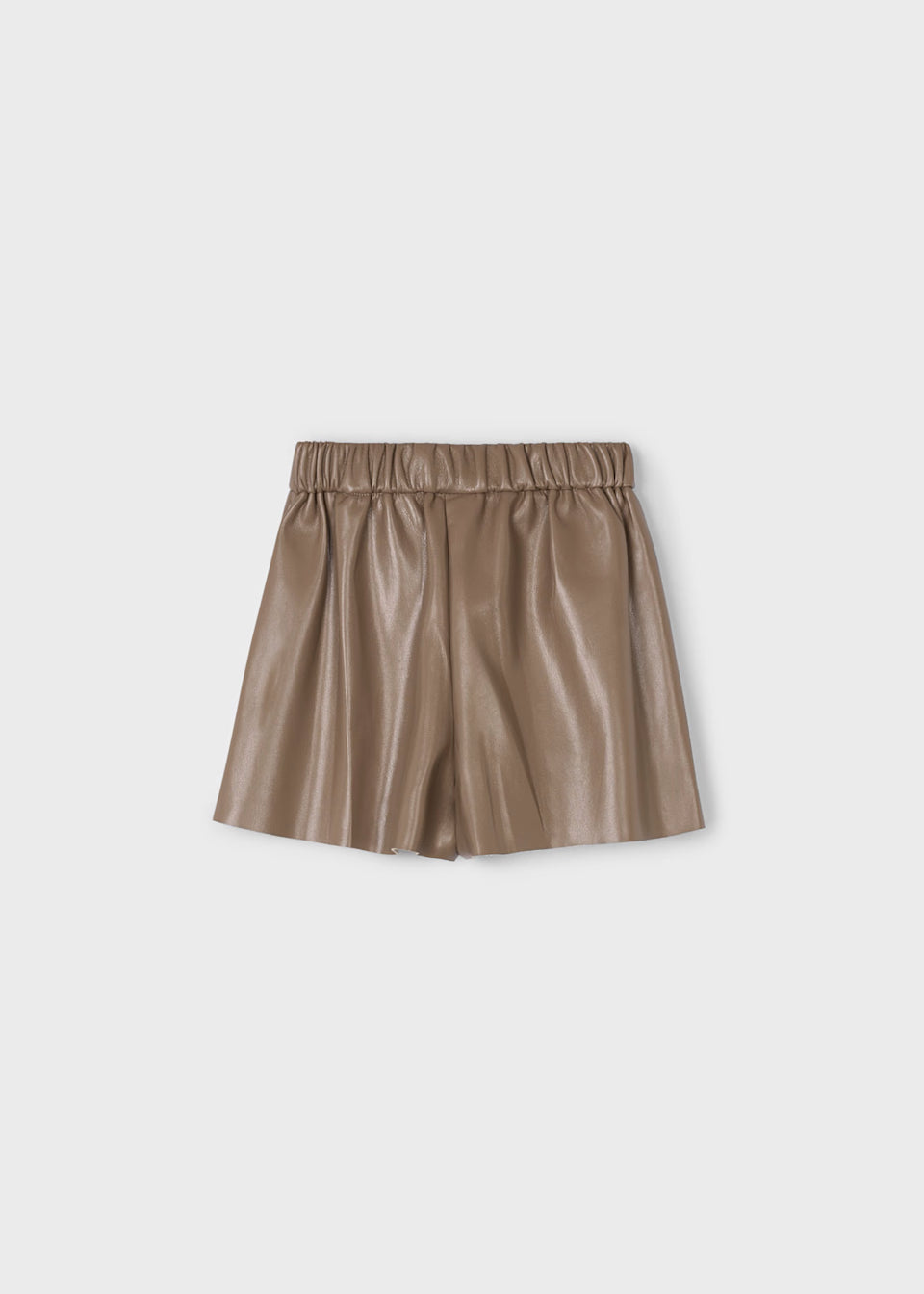 Mayoral Brown Faux Leather Shorts