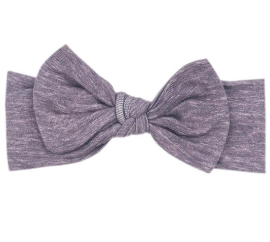 Violet Knit Headband Bow