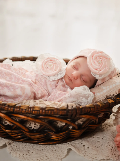 Delicate Damask Gown w/ Headband