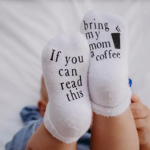 Bring My Mom Coffee Baby Socks | 0-6m