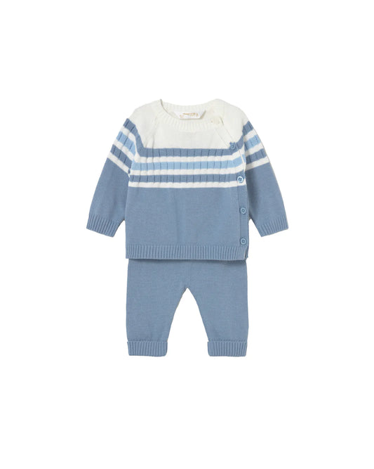 Light Blue Long Sleeve Knit Layette
