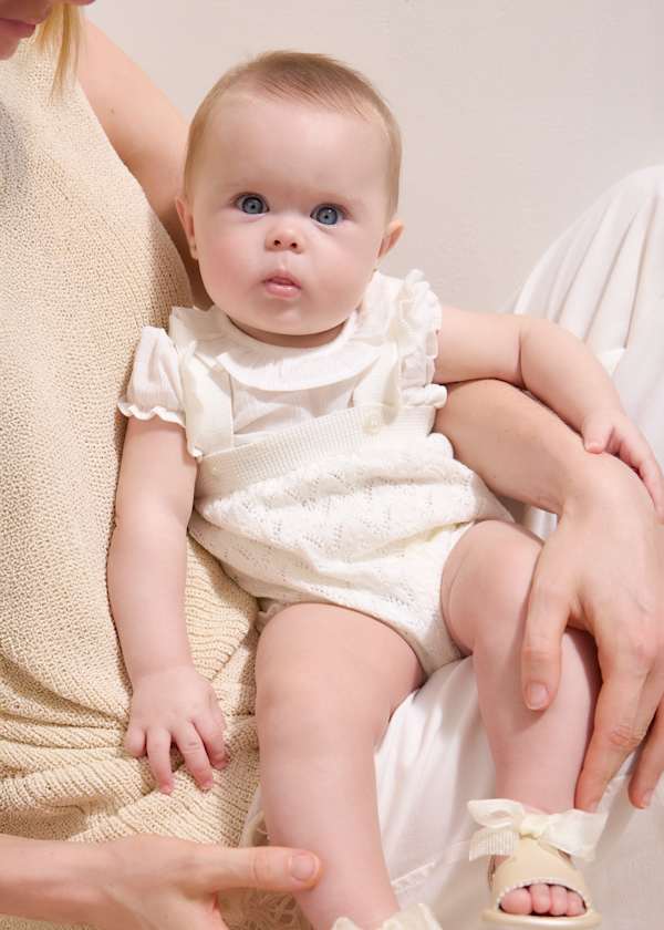 Girls Ceramic Knit Dungaree Set