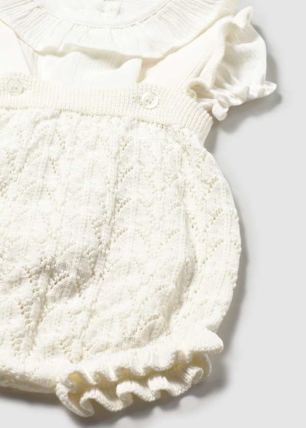 Girls Ceramic Knit Dungaree Set