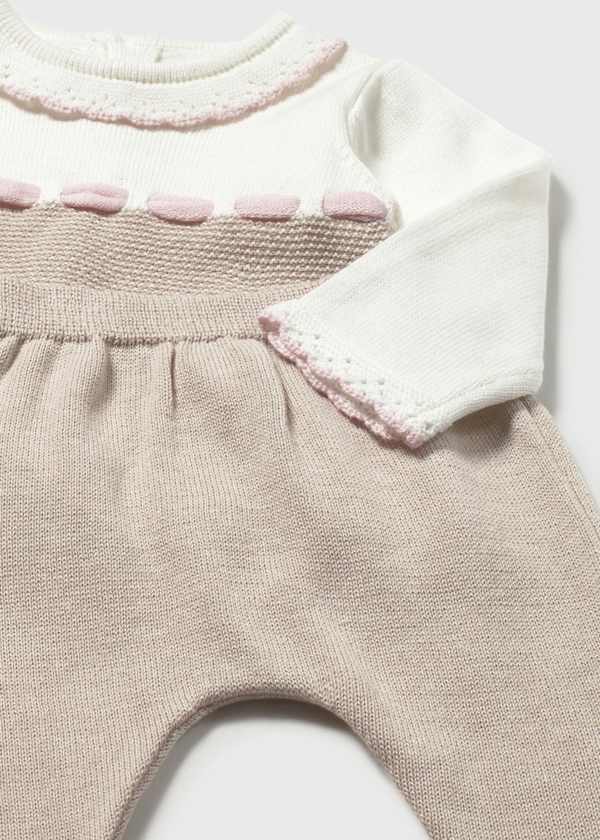 Baby Girl Oatmeal Knit Pant/Sweater Set