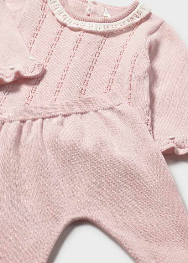 Girls Pink Knit Pant/Sweater Set