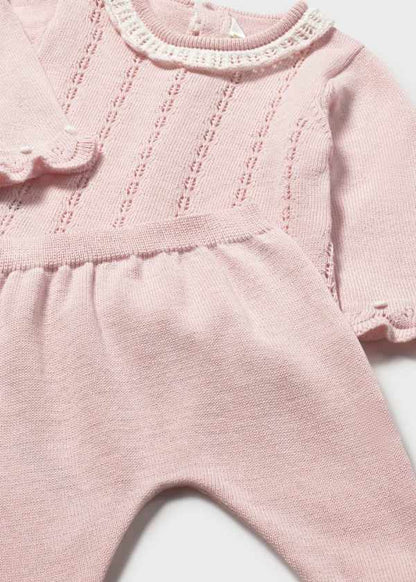Girls Pink Knit Pant/Sweater Set