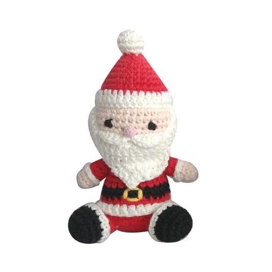 Santa Hand Crochet Rattle